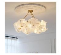 LNNSNE Ceiling Glass Lamps Compatible with Living Dining Room Decoration Home Bedroom dimmable Light Fixture Gold, Chandelier