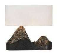 LNNSNE Chinese Resin Bedside Retro Rockery Art Bedroom Nightstand Lamp Home Decoration Table Lamps for Living Room (Color : Push Button Switch)