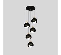LNNSNE Cluster Copper Hanging Fixture Postmodern Living Room Cafe Bar Restaurant Glass Pendant Light Bedroom, Chandelier