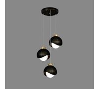 LNNSNE Cluster Copper Hanging Fixture Postmodern Living Room Cafe Bar Restaurant Glass Pendant Light Bedroom, Chandelier