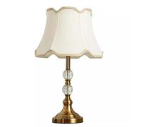 LNNSNE Compact American Luxury Crystal Nightstand Lamp with Fabric Shade for Living Room, Bedrooms & More (Color: Remote Control Switch)