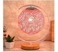 LNNSNE Compact Pink Bedroom Night Light with Vintage