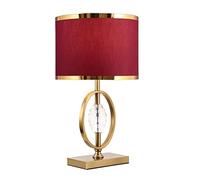 LNNSNE Compact Red Bedside Table Lamp for Living Room Elegant & Practical Decorative