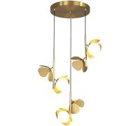 LNNSNE Copper Room Bedside Pendant Lamp Ceiling Lights Fixtures G9 Bedroom Decoration Hanging Light Fixture, Chandelier