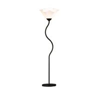LNNSNE Corner Nordic Petal Shape Metal High Pole Reading Light Floor Lamp for Living Room - Black Size 28 * 152cm