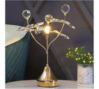 LNNSNE Crystal Bedroom Bedside Table Decoration Lamp European Style Living Room Study Luxury Button Night Light, Chandelier