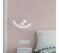 LNNSNE Cute ARC Dimmable Hanging White 12W Pendant Lamp Adjustable Decoration Minimalist Home Decor, Chandelier