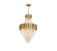 LNNSNE Dimming K9 Crystal Silver Gold Chandelier High Ceiling Suspension Lampen for Living Room, Pendant Light