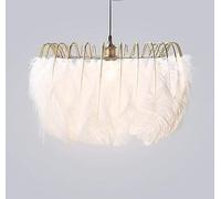 LNNSNE Feather Chandelier Parlor Dining Room Ceiling Lamp Feather Ceilings Lights, Chandelier