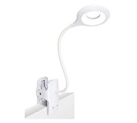 LNNSNE for Living Room USB Rechargeable Eye Protect Book Light Reading Touch Control Clip Table Desk Lamp Home Bedside Lamp(White)