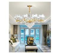 LNNSNE French American Living Room Bedroom Lights Crystal Chandelier