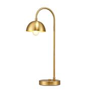 LNNSNE Gold Light Bedside Lamp with Brushed Brass Finished Office Nightstand Desk Table Lamps for Living Room
