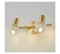 LNNSNE Gold Luxury Crystal Wall Lamp Living Room Decoration Study Bedroom Bathroom Mirror Front Home Indoor Light Fixture, Chandelier