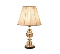 LNNSNE High-End Crystal with Fabric Lampshade Minimalist Bedside Lamp Suitable Bedroom Livingroom Office Table Lamps For Living Room Color Dimmer Switch