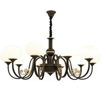 LNNSNE Industrial Pendant Matte Glass Globe Ceiling Light Fixture, Chandelier