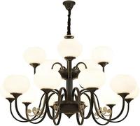 LNNSNE Industrial Pendant Matte Glass Globe Ceiling Light Fixture, Chandelier