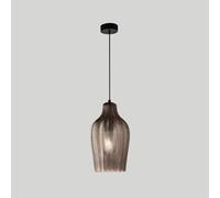 LNNSNE Kitchen Island Grey Glass Lampshade Pendant Light Dining Room Suspension Lamps Base, Adjustable Height Hanging Lights, Chandelier