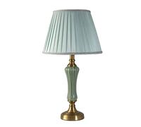 LNNSNE Light Luxury Bedside Ceramic with Fabric Shade Bedroom and Study Lamp Table Lamps For Living Room Color Dimmer Switch
