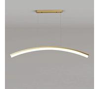 LNNSNE Linear Dining Room Pendant Lamp, Strip Metal Suspension Lamps with Acrylic Shade, Hanging Light, Chandelier