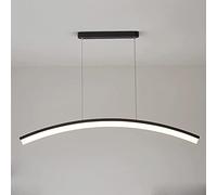 LNNSNE Linear Dining Room Pendant Lamp, Strip Metal Suspension Lamps with Acrylic Shade, Hanging Light, Chandelier