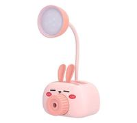 LNNSNE Living Room Lovely Adjustable Table Lamp, USB Charging Desk Cute with Pencil Sharpener for Doing Homework Home Bedside Lamp(Blue)