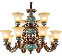 LNNSNE Luxury V-intage Noble Bedroom Pendant Classical Suspension Hanging Light Retro Living Room Restaurant Hanglamp, Chandelier