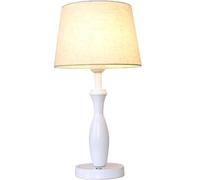 LNNSNE Metal Bedside Nightstand Touch Light Fabric Shade Desk Lamp Table Lamps for Living Room