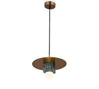 LNNSNE Metal Hanging Lamps Fixture Light Source Marble Pendent Lights Single Head Indoor Bedroom Bedside Illumination Droplight, Chandelier