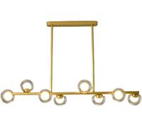 LNNSNE Mid Century Chandeliers Over Table Linear Hanging Pendant Light with Milky White Glass Globe Lampshade, Chandelier