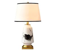 LNNSNE Minimalist Elegant Ceramic Table Lamp for Bedroom Living Room - Compact Size, Handcrafted Base