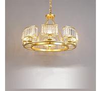 LNNSNE Minimalist Light Bedroom Ceiling Lamp Living Personality Room Crystal Plus Iron Chandelier