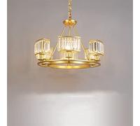 LNNSNE Minimalist Light Bedroom Ceiling Lamp Living Personality Room Crystal Plus Iron Chandelier