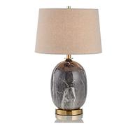 LNNSNE Nordic Imitation Marble Bedside Ceramic Crafts Desk Lamp Bedroom Study Office Table Lamps For Living Room Color Black Size : Button S