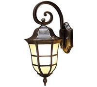 LNNSNE Retro Outdoor Waterproof Brass Lamp Villa Balcony Landscape Porch Corridor Wall Gateway Yard Glass Street Garden Fence Light, Chandelier