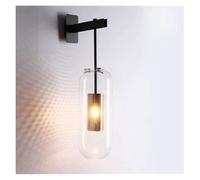LNNSNE Strong Postmodern Glass Light Restaurant Lantern Minimalist Hardware Wall Lamp, Chandelier