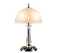 LNNSNE Umbrella Shaped Bedroom Bedside with Glass Lampshade, Desk Lamp Has Two Screw Ports Table Lamps For Living Room Color Black Base, Size