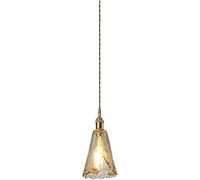LNNSNE V-intage Farmhouse Pendant Light Hammered Glass Lampshade Compatible with Dining Room Kitchen Island, Chandelier