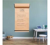 LNNW Dispensador de papel kraft Portarrollos de papel de carnicero for colgar en la pared con barra de corte, for dibujar/escribir, rollo de papel Kraft de 50 m de largo(Steel Frame Wide-37cm/14.5in)