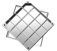 LNNW HeavyDuAccess Solut - Tapa de acero inoxidable para uso en exteriores e interiores, 400 x 400 x 50 mm