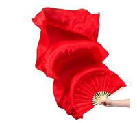 LNNXSZ Abanicos De Seda Accesorios de Baile de Seda de imitación Largos for práctica de Bailarina, Abanico for Danza del Vientre de 120/150/180cm de Longitud, 1 ud.(1.8m)