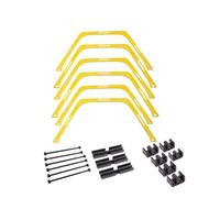 LNNXSZ Anillos de Agilidad 6 Anillos de Entrenamiento de Agilidad for fútbol, Equipo de aro de fútbol, Escalera Hexagonal Plegable for Ejercicios de Juego de pies.(A-6Pcs Yellow)