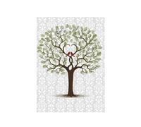 LNNXSZ áRbol De Huellas Dactilares para Bodas Libro De Visitas De Boda, árbol con Huellas Dactilares, Lienzo, Arte De Pared, póster, Regalo, Firma, Recuerdo De Matrimonio for Fiesta(Color03,40x60cm)