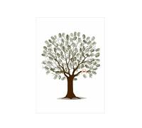 LNNXSZ áRbol De Huellas Dactilares para Bodas Libro De Visitas De Boda, árbol con Huellas Dactilares, Lienzo, Arte De Pared, póster, Regalo, Firma, Recuerdo De Matrimonio for Fiesta(Color04,40x60cm)
