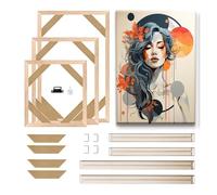 LNNXSZ Marcos de Madera Kit de Barras de Bastidor for Lienzo con Marco Grande de 40 x 60 cm for Cuadros de Pintura al óleo, pósteres, decoración del hogar y Sala de Estar(50x70cm)