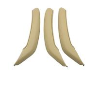 Lnojxxk Tirador Puerta Copiloto Para X3 X4 F25 F26 2010-2016 Interior del coche Manija la puerta del pasajero izquierda derecha Cubierta exterior Moldura cuero(RHD Beige Set)