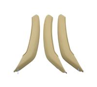 Lnojxxk Tirador Puerta Copiloto Para X3 X4 F25 F26 2010-2016 Manija Interior De La Puerta Del Pasajero Cubierta Exterior De Cuero Juego De Molduras(LHD 3PCS Set Beige)