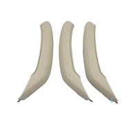 Lnojxxk Tirador Puerta Copiloto Para X3 X4 F25 F26 2010-2016 Manija Interior De La Puerta Del Pasajero Cubierta Exterior De Cuero Juego De Molduras(LHD 3PCS Set Oyster)