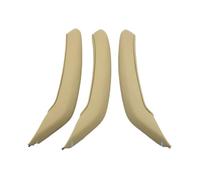 Lnojxxk Tirador Puerta Copiloto Para X3 X4 F25 F26 2010-2016 Manija Interior De La Puerta Del Pasajero Cubierta Exterior De Cuero Juego De Molduras(RHD 3PCS Set Beige)