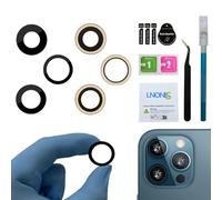 LNONLS 3 piezas originales OEM 12 Pro Max cámara trasera de cristal de zafiro de repuesto para iPhone 12 ProMax con adhesivo preinstalado y kit de herramientas de reparación