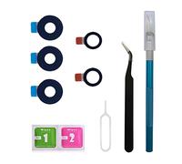LNONLS 5 piezas originales de repuesto para cámara trasera de cristal para Samsung Galaxy A53 5G A536 con adhesivo preinstalado y kit de herramientas de reparación negro (todos los portadores)